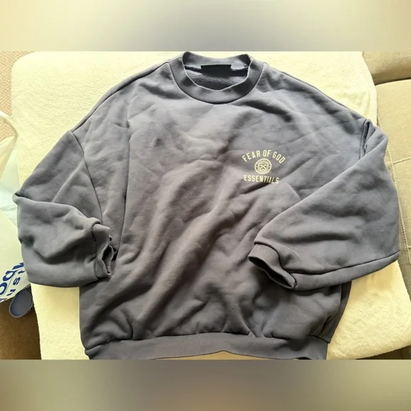 Essentials Pullover Men's Sweater in Dark Blue - Picture 2 of 5